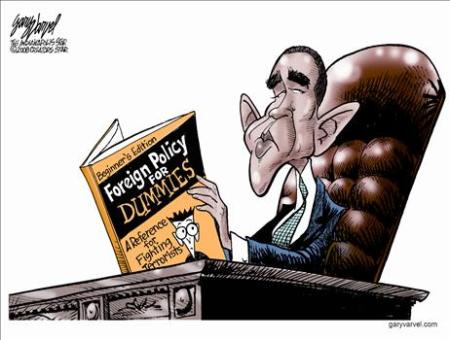 Foreign policy for dummies (Obama cartoon)