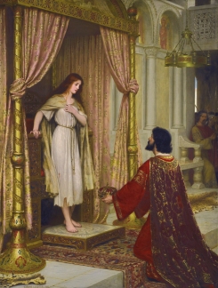 A king and a beggar maid *oil on canvas *163 x 123 cm *signed b.l.: E.BLAIR LEIGHTON . 1898
