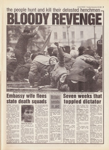 Hold The Front Page: Romania's Ceausescu and Wife Executed (1989)